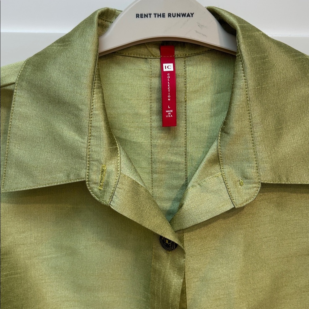 IC COLLECTION Green Blouse - Picture 2 of 5